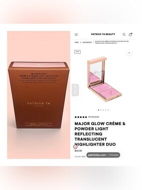Patrick Ta Major Glow Crème & Powder Light Reflecting Highlighter Duo - Baby